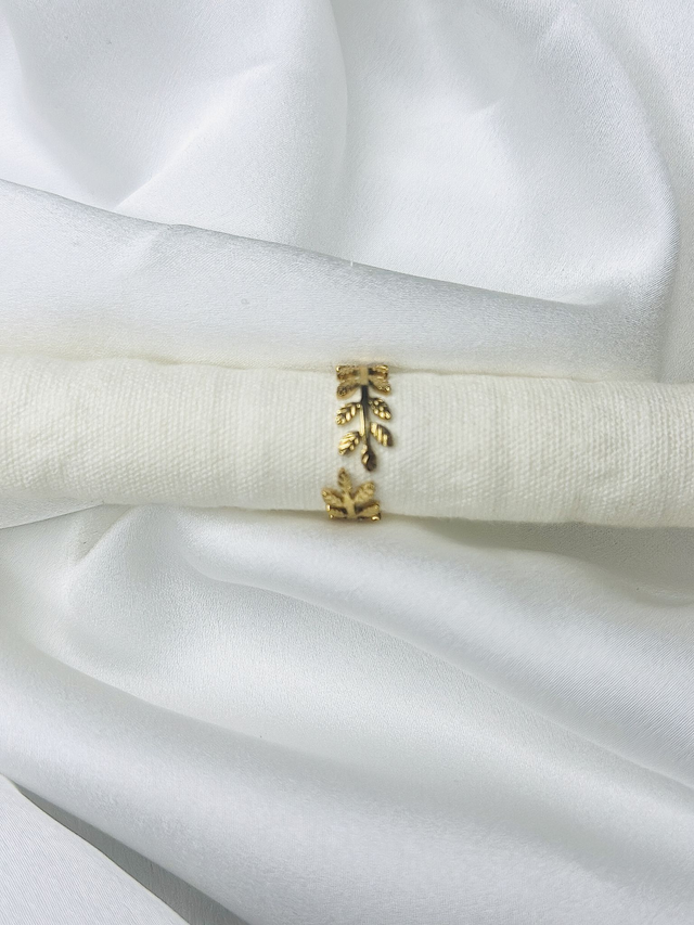 15-Bague réglable feuille 