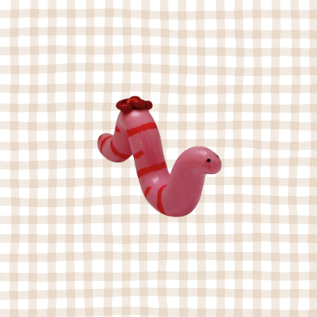 Flower Worm Figure