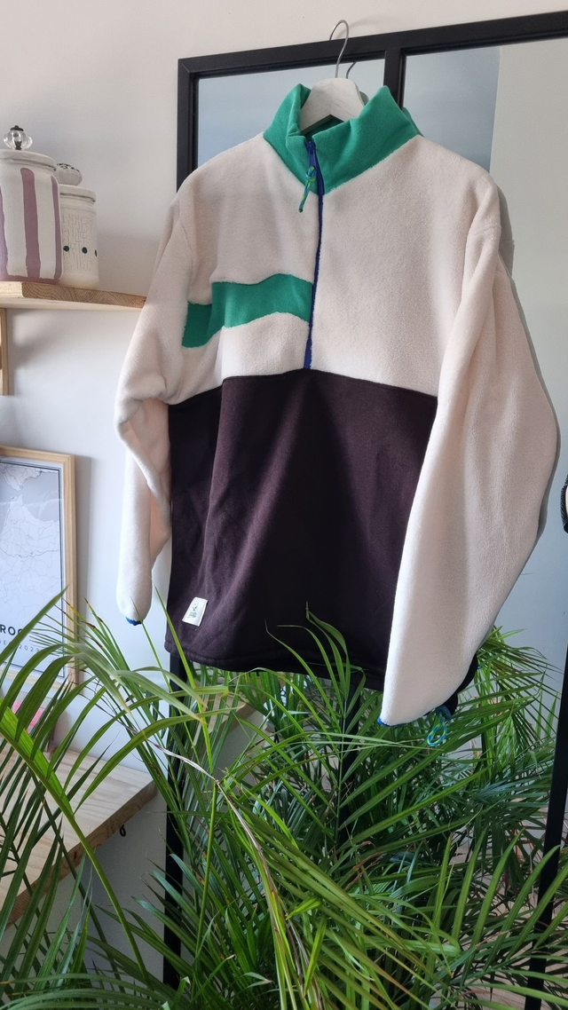 Polaire vert et marron