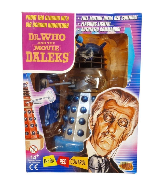 Doctor Who infra red control Dalek silver / blue version