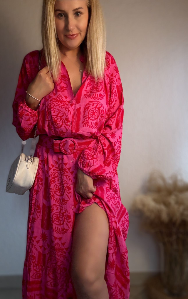 Langes fuchsia Kleid Karen