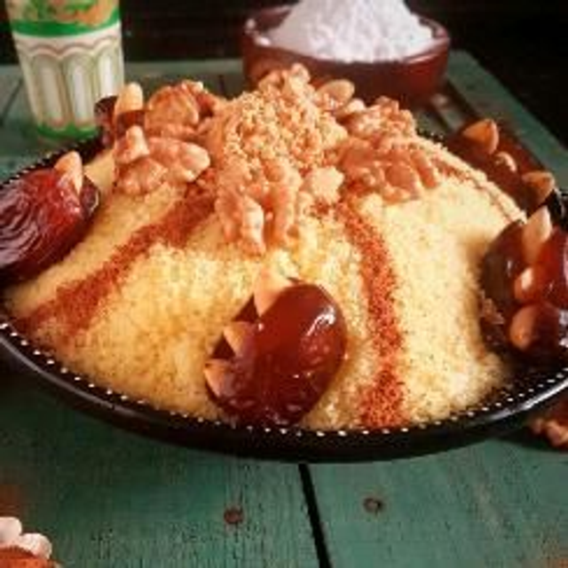 couscous sucré (fruits sec , miel)