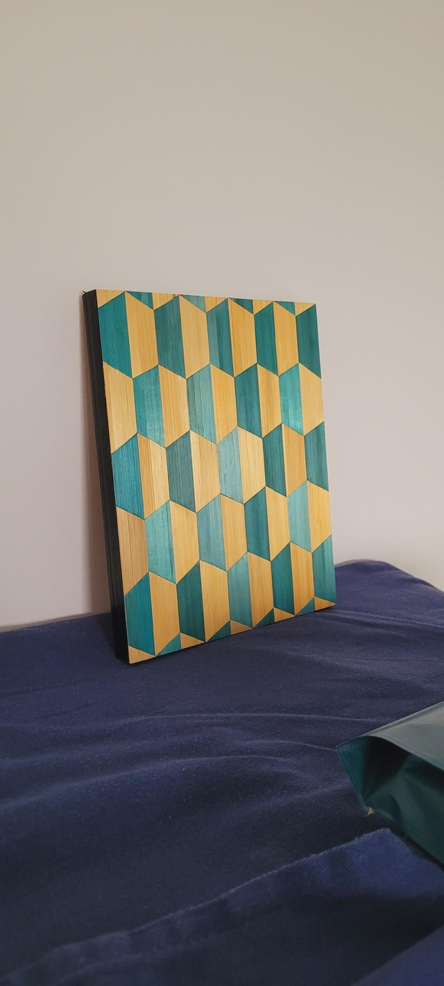 🐝 Motif nid d’abeille bicolore