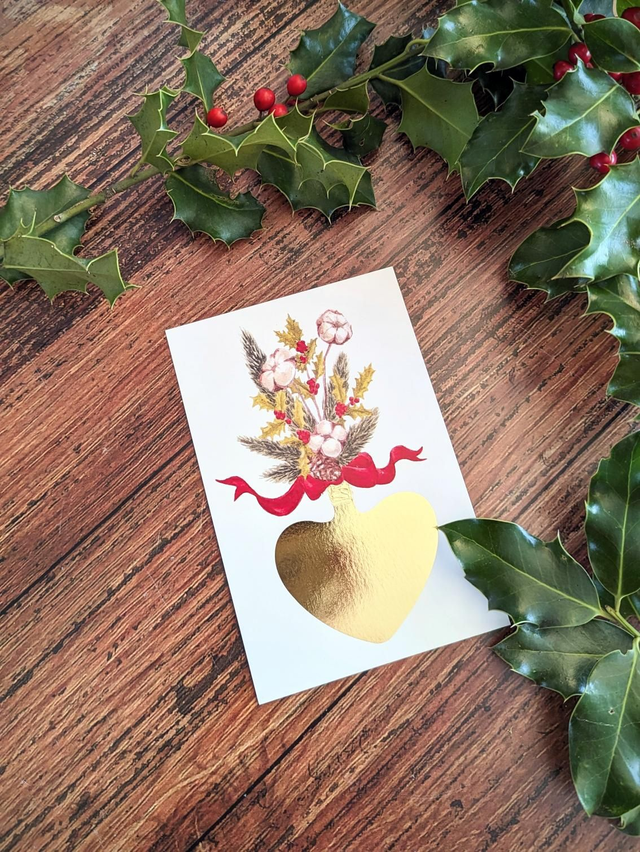 carte Ex-voto bouquet d&#039;hiver