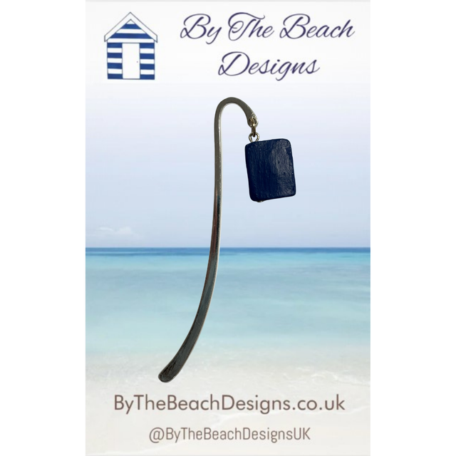 Plain Blue Book Bookmark