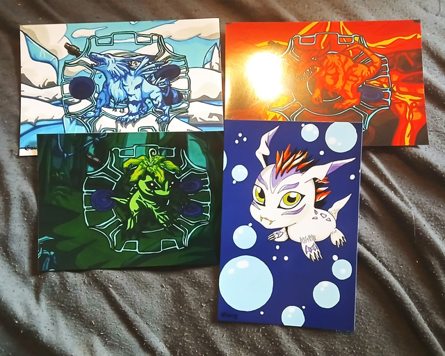 Digimon Lots Carte Postal