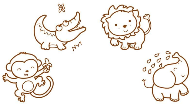 Aladine Stampo Baby Safari Tiere