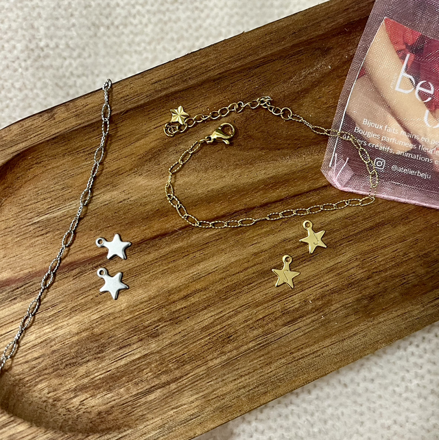 Bracelet initiales chaîne ovale