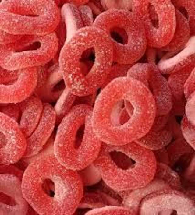 Anneaux sucré fraise 
