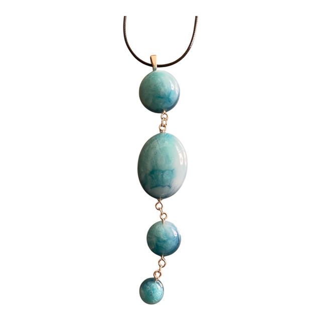 Collier bleu turquoise 