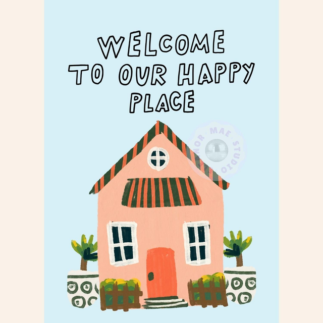 'Our Happy Place' - A4 Print