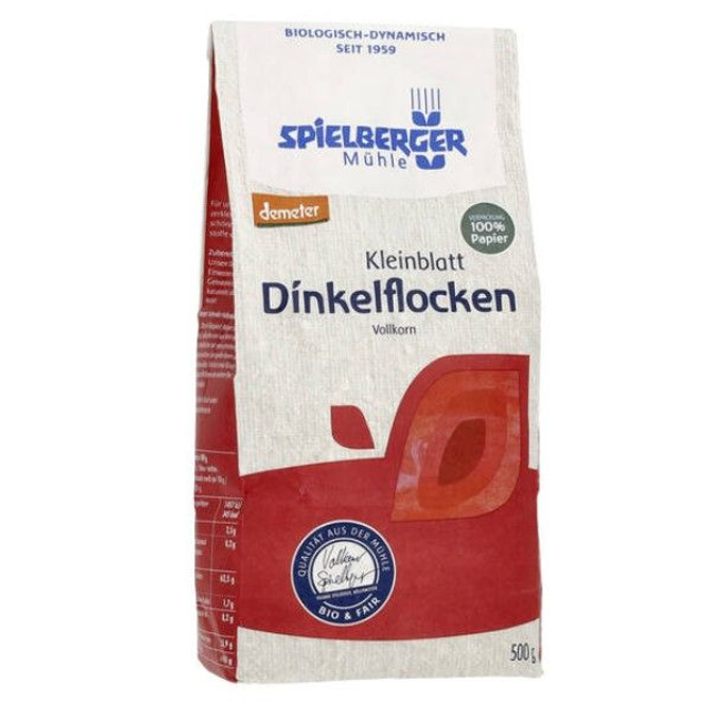 Spielberger Dinkelflocken Kleinblatt 500g Packung