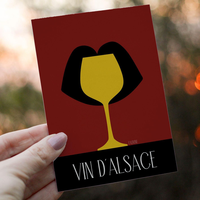 Vin d'Alsace - carte postale
