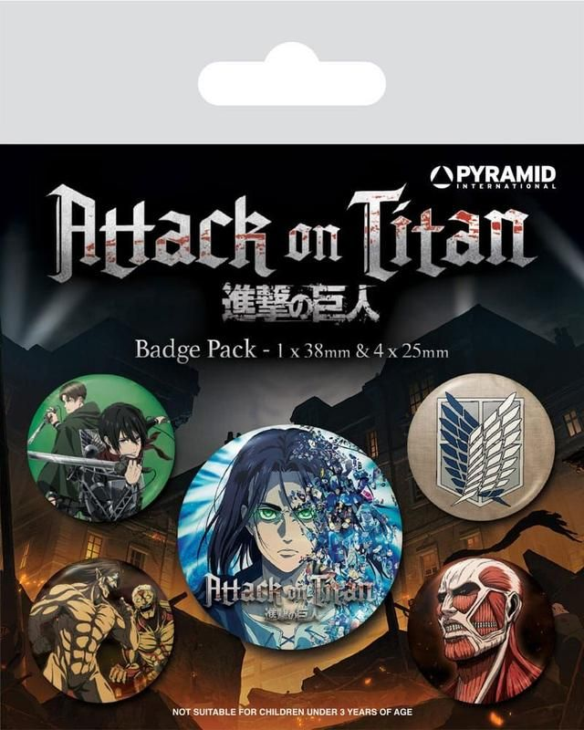 Attack On Titan Pin Badge Set