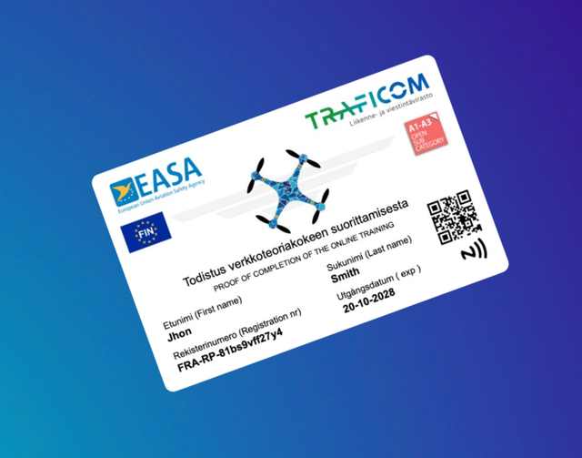 Drone Pas Finland Met NFC Maak Bij Opties Een Keuze Uit Welke Variant Je Wenst Te Bestellen !