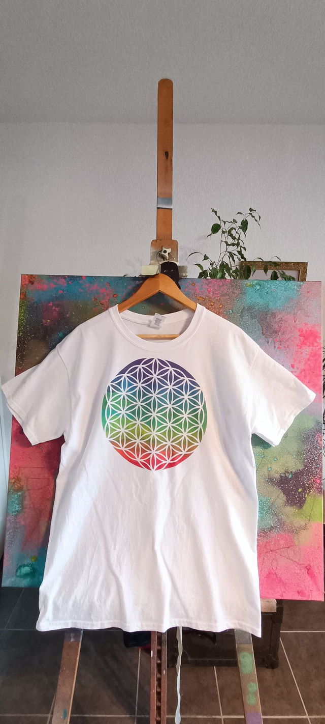 T-shirts blanc Fleur de vie