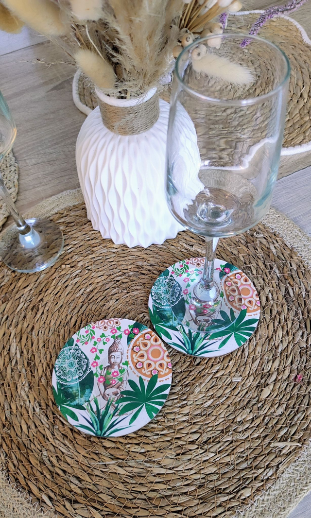 6 Sous-verres Bouddha