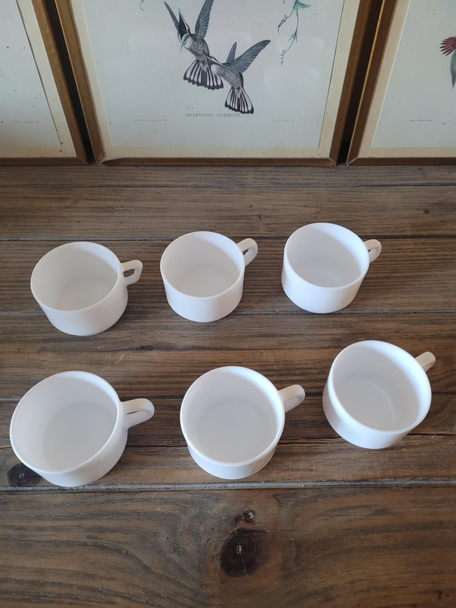 Tasses à café Arcopal France en opaline (lot de 6)
