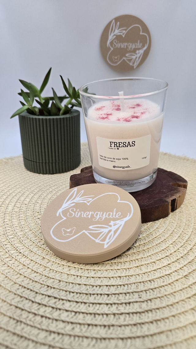 Vela en cristal - Fresas