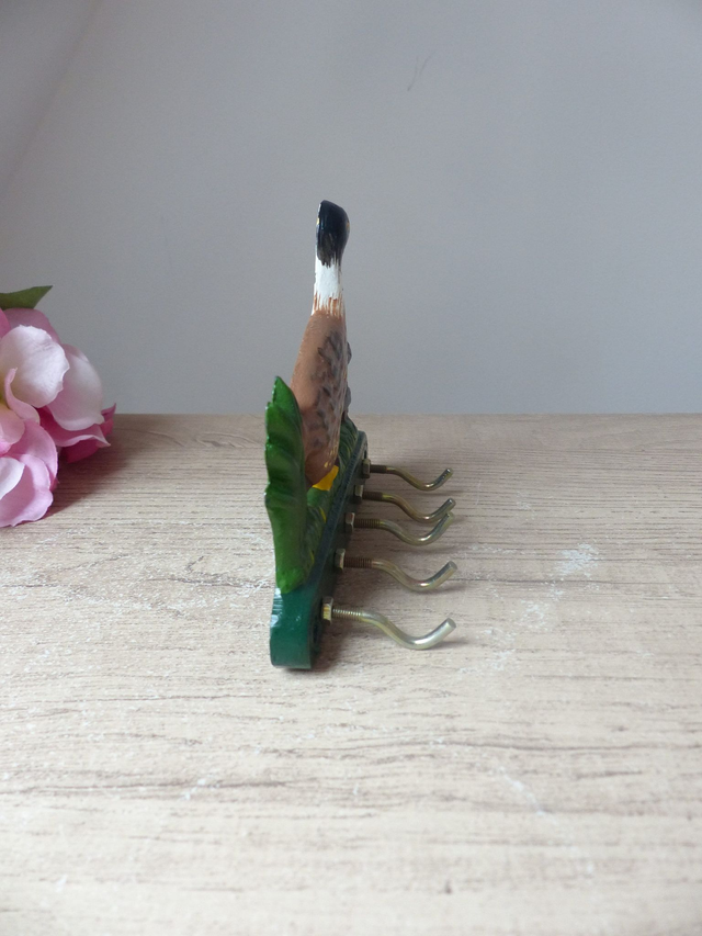 Porte-Clés Mural en Forme de Canard en Fonte, Collection Canard, Accroche Clés Animal Canard, Décoration Maison de Campagne, Cellier, Garage