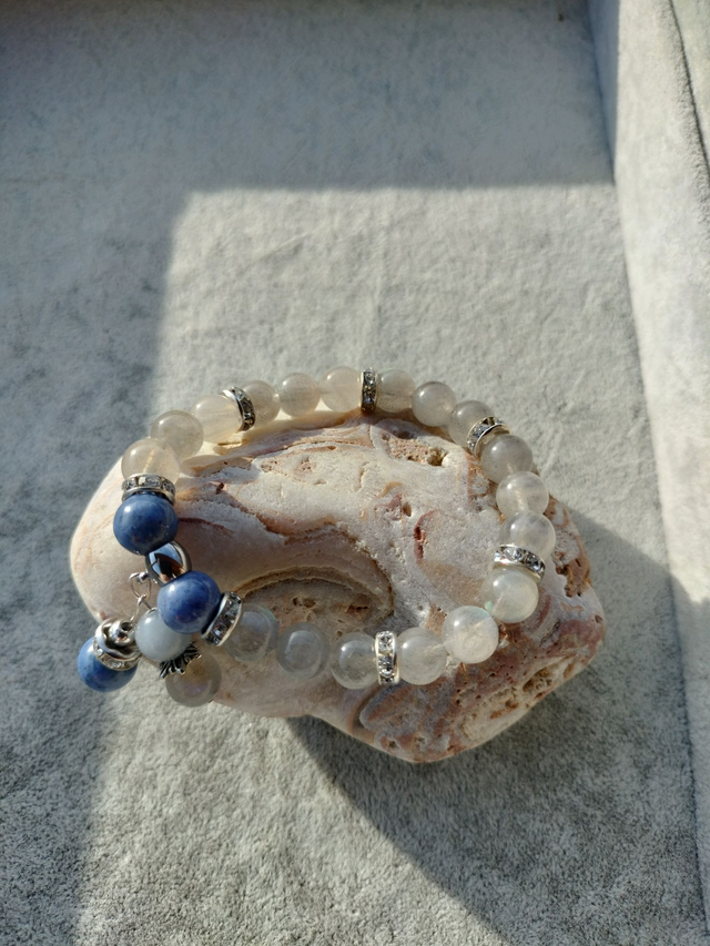 bracelet duo Labradorite claire