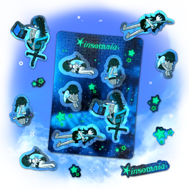 sticker sheet - insomnia ❇️