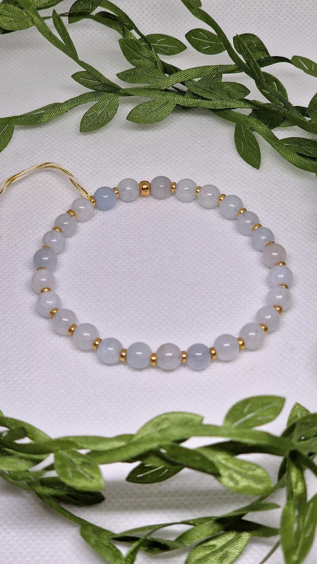 Bracelet Aigue marine en 0,6 cm