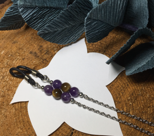 Cordon à lunettes - Améthyste Œil De Tigre