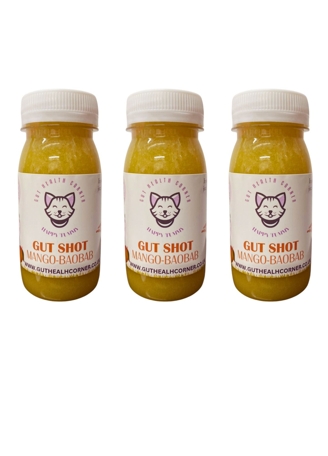 Happy Tummy Gut Shots Trio Pack ++ 120ml x 3 ++ Mango-Baobab