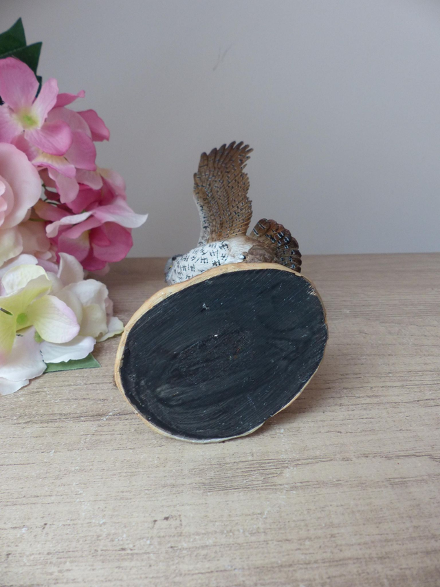 Sculpture Oiseaux en Résine - Couple Chouette et Hibou, Déco Campagne Chic et Cadeau Original - Charme Rustique pour Intérieur Cottage