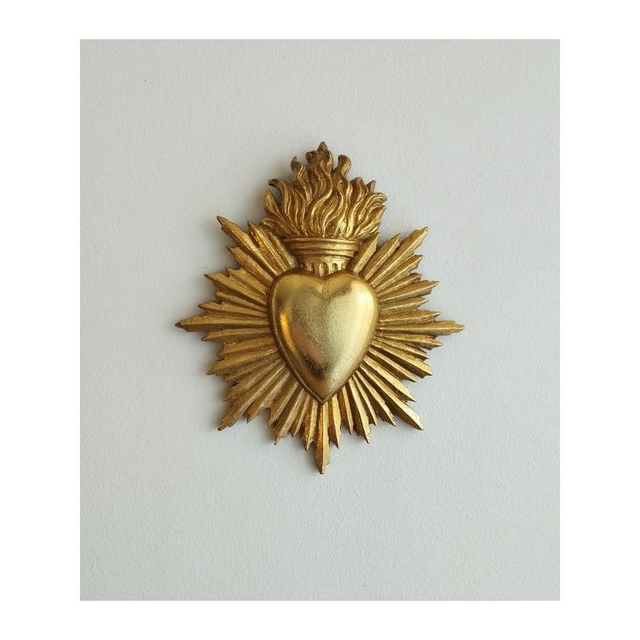 EX VOTO COEUR SOLEIL DORÉ