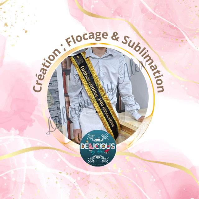 écharpe Miss et Mister - Double couture avec bordure 