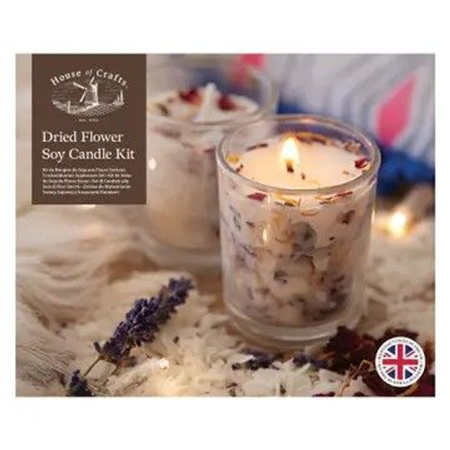 Dried Flowers Soy Candle Kit