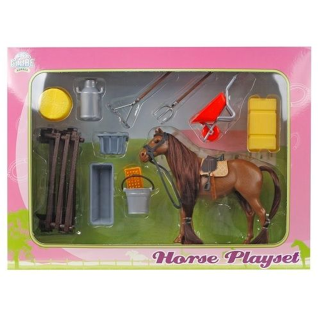 Kids Globe 640120 - Kids Globe 640120 Coffret de jeu avec cheval 13 cm et accessoires
