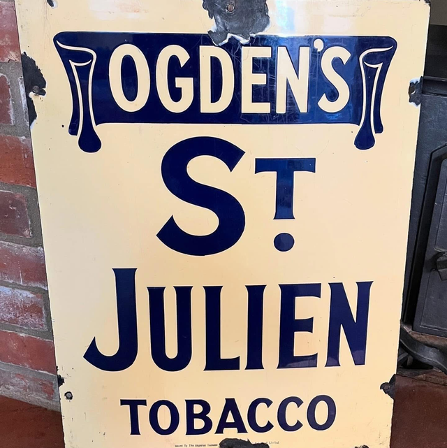 “OGDEN’s” St. Julian Tobacco Enamel Sign
