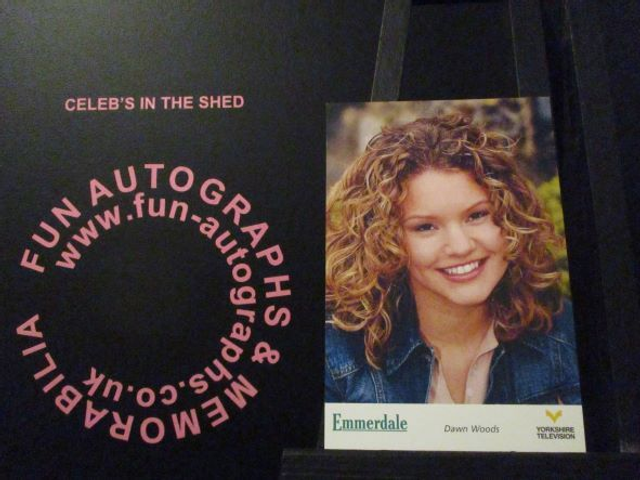 Julie Mallam (Dawn Woods) Original Emmerdale Yorkshire Tv Logo Cast Card