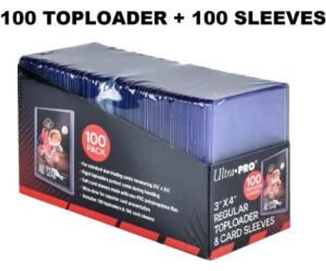 Ultra Pro 3"x4" Toploader 100 Stück + 100 Sleeves