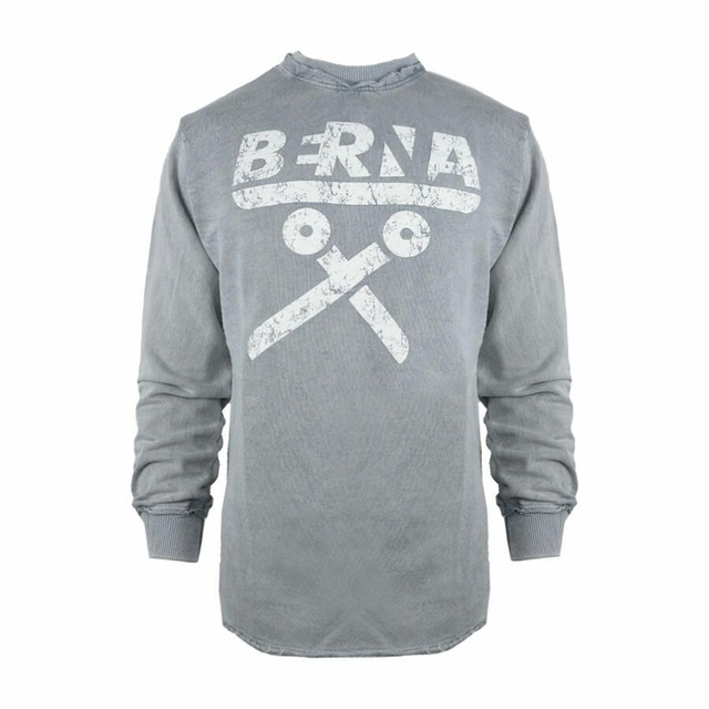 B644T519 - BERNA FELPA IN COTONE STAMPA VINTAGE GIROCOLLO