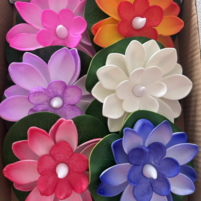 Water led lotus diyas 