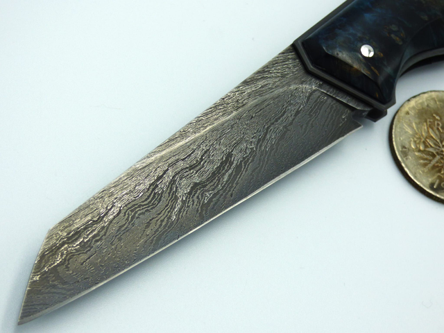 No'Name, cran forcé, Loupe d'Amboine stabilisée bleue Novawood.