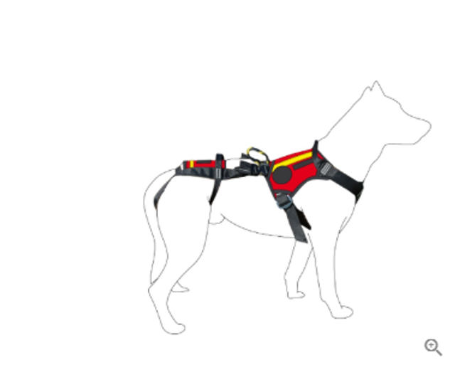 Arnés de perro con cabrestante SALVATEX Rojo DIMATEX
