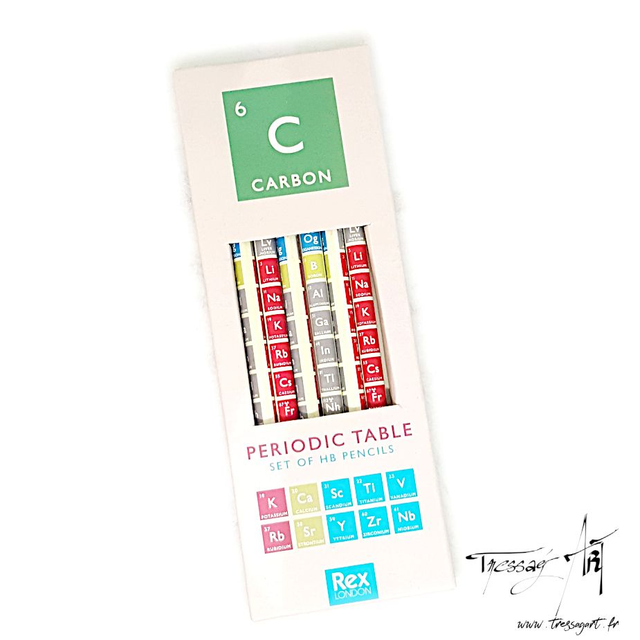 REX LONDON - CRAYONS GRIS CHIMIE PAR 6 - RE010