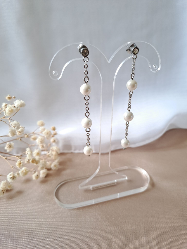 Boucles d&#039;oreilles Eve argenté