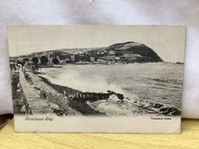 Minehead Bay, Somerset, Posted 1908 antique Valentine&#039;s Series Antique Postcard. Our Ref No. R509 £2.50
