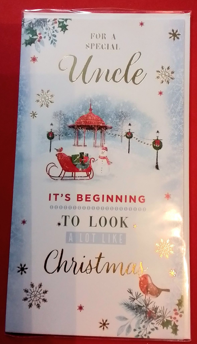 Uncle Christmas Card Two Designs