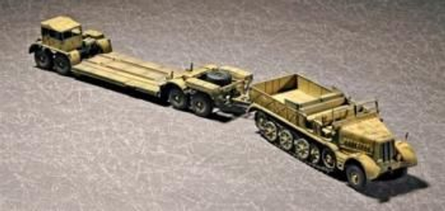 trumpeter 1.72 sd.kfz.9 18t halftrack and trailer