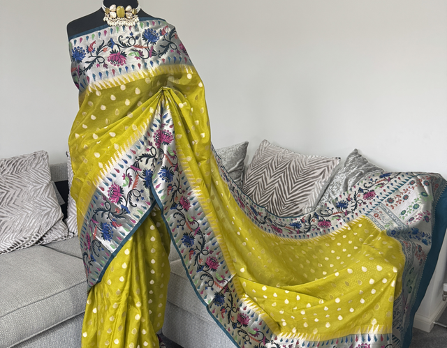 Fancy Banaras lite weight saree 