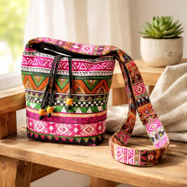 "Fushia" - Sac jacquard BH-013