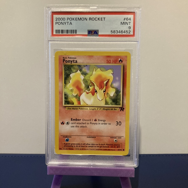 Pokemon PSA 9 - Ponyta - Rocket - #64