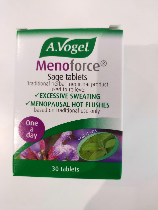   A.Vogel Menoforce Sage Tablets for Menopausal Hot Flushes and Night Sweats, One-a-Day, 30 tablets 30446